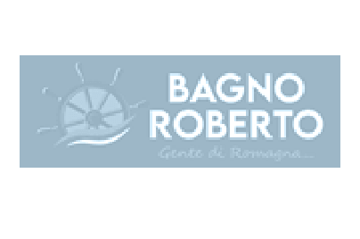 Logo di Bagno Roberto con timone, simbolo della Romagna.